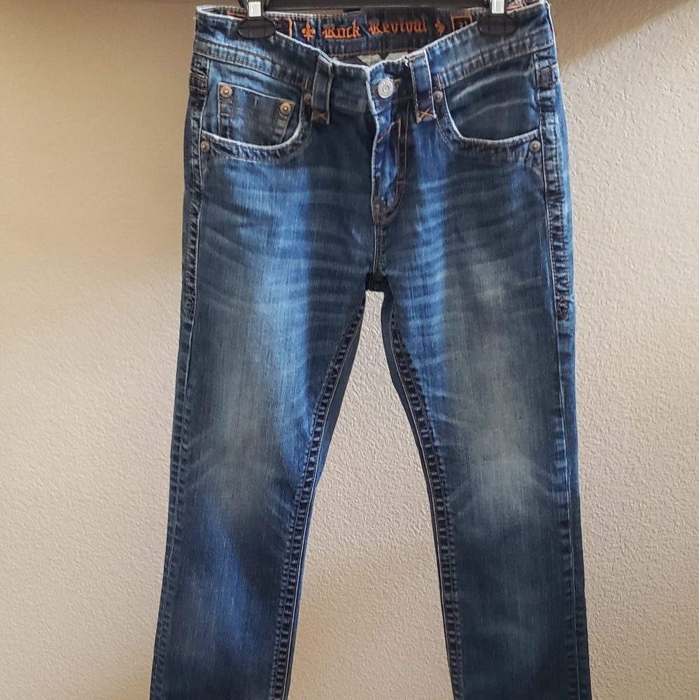 Mens Rock Revival Jeans